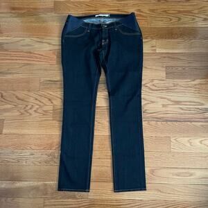 J Brand Womens 31 Mama J Maternity Jeans Indigo Blue Side Panel Skinny